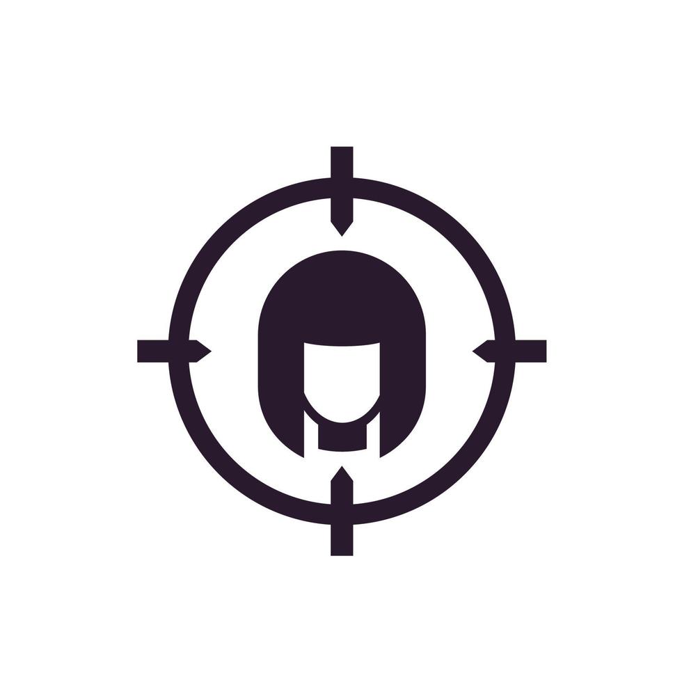 target audience icon on white vector