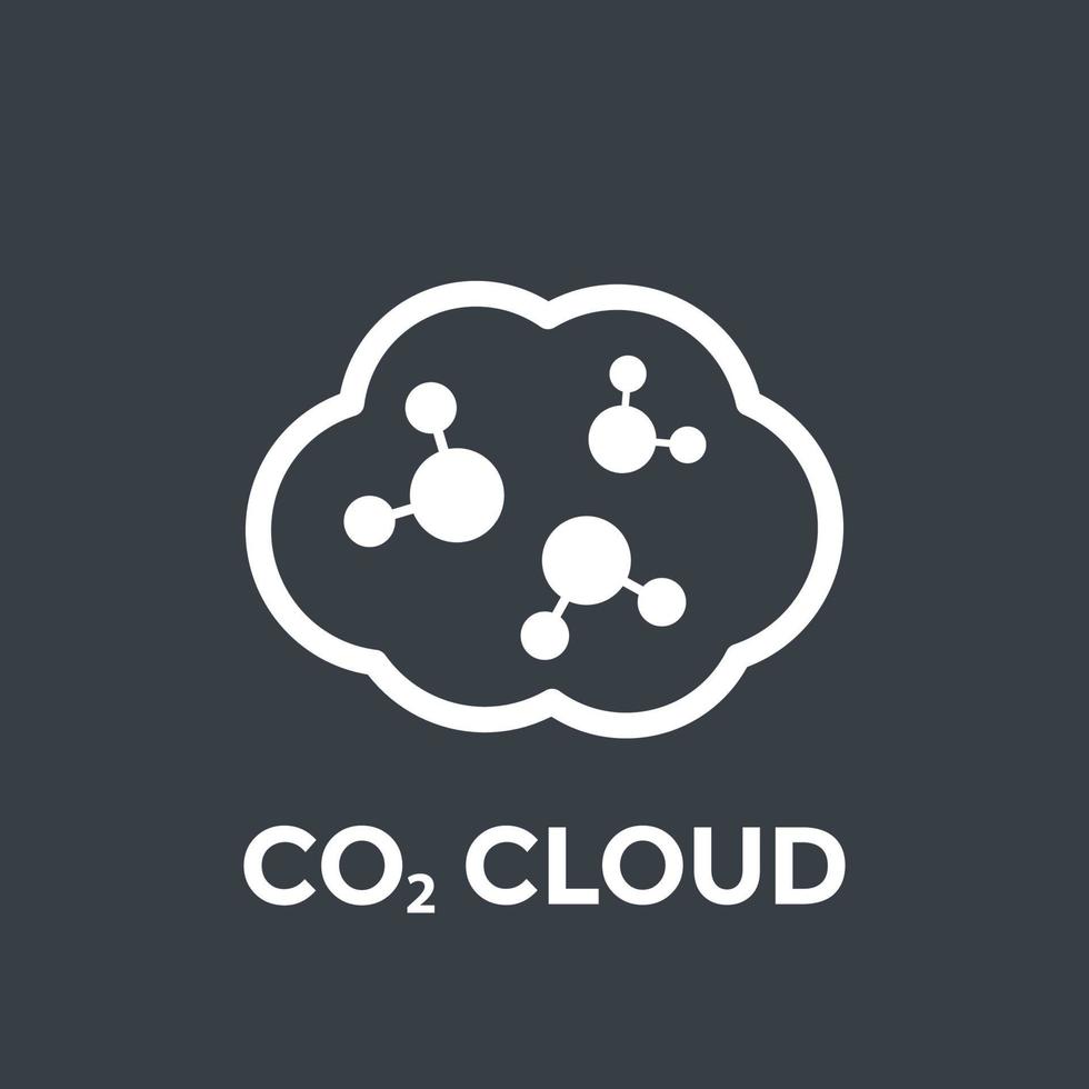 co2 cloud vector illustration