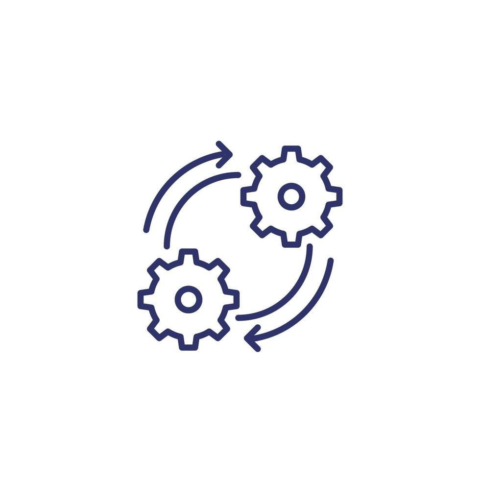 Operation, effective process line icon vector