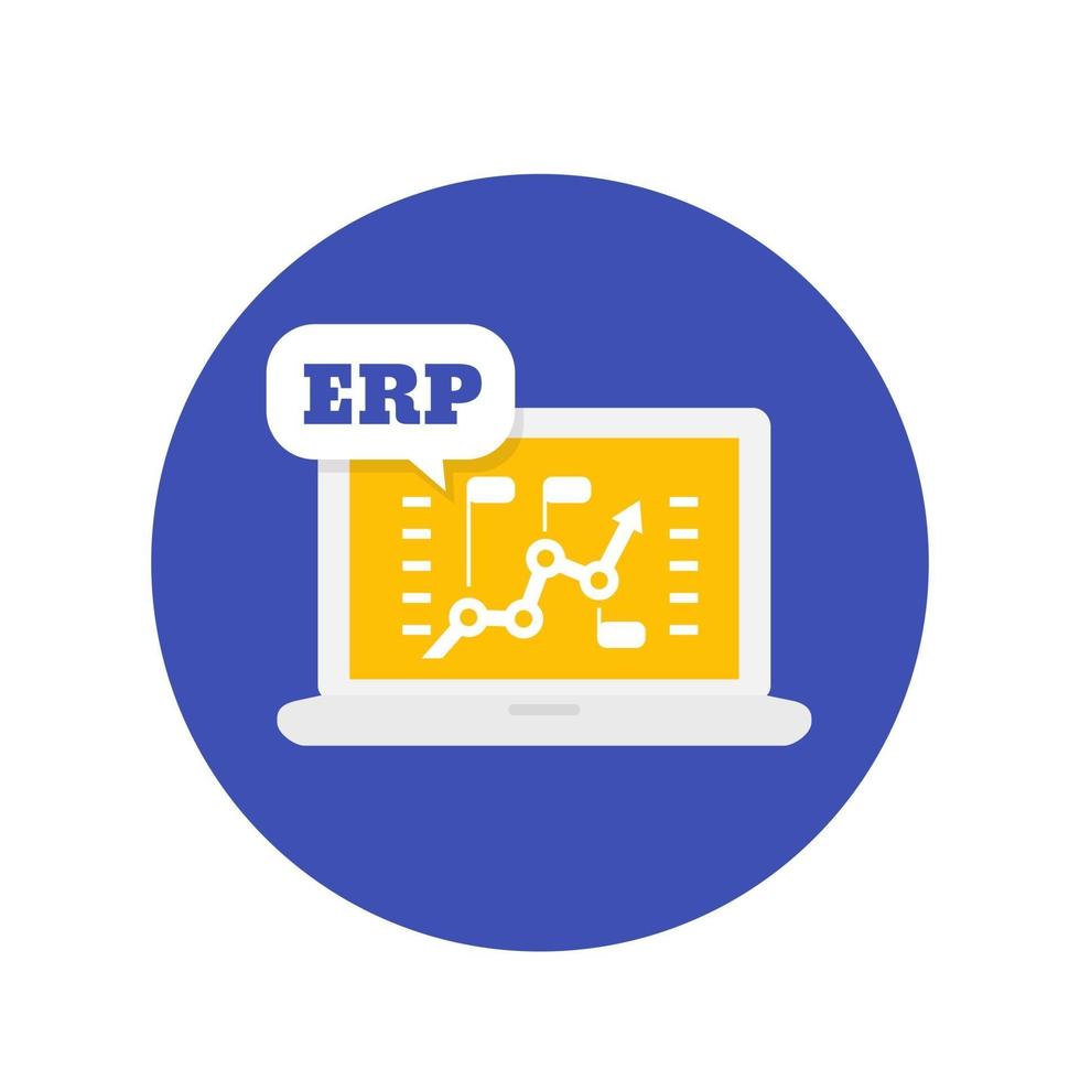 ERP software icon vector