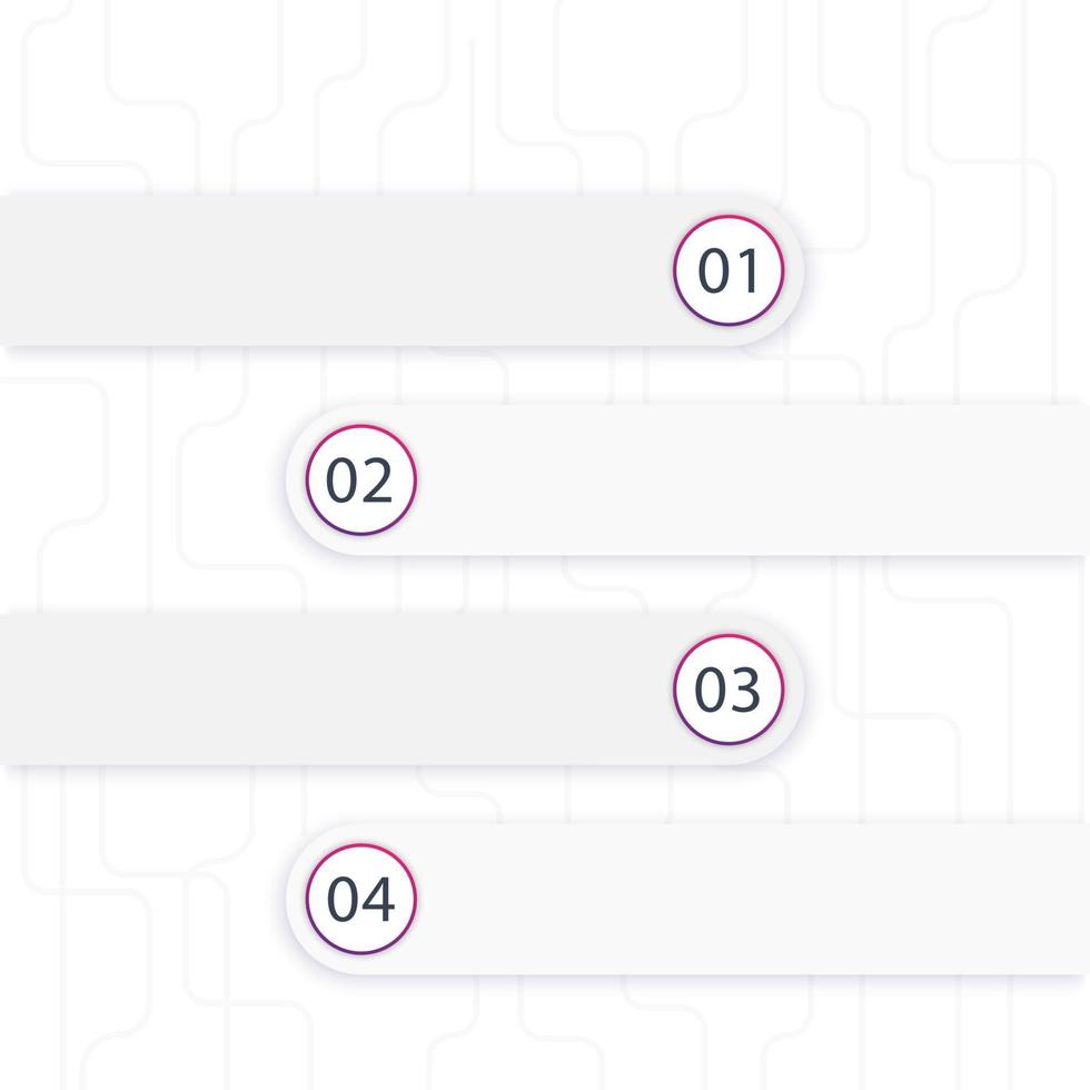 1, 2, 3, 4 steps, timeline, vector infographics elements