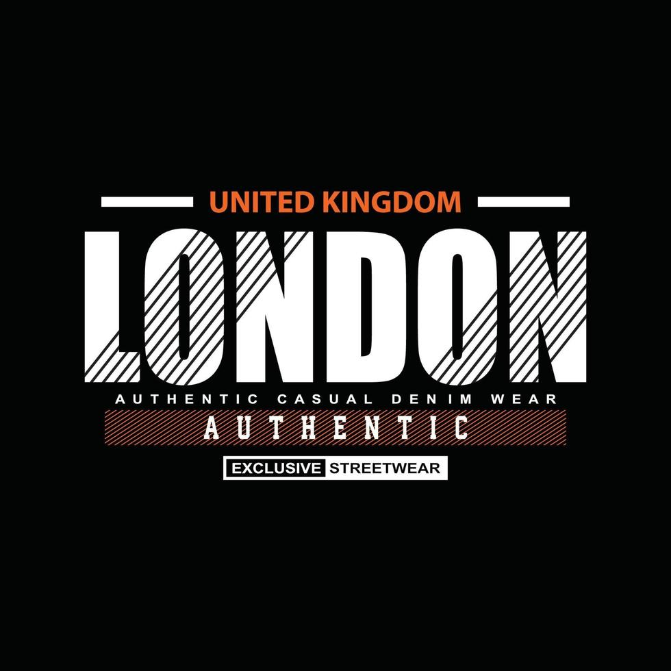 diseño de tipografía de ropa urbana de londres vector