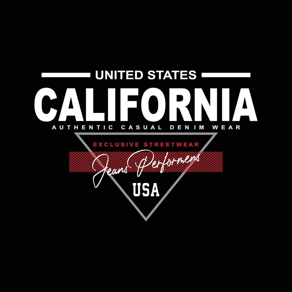 california urban clothing typography design vector