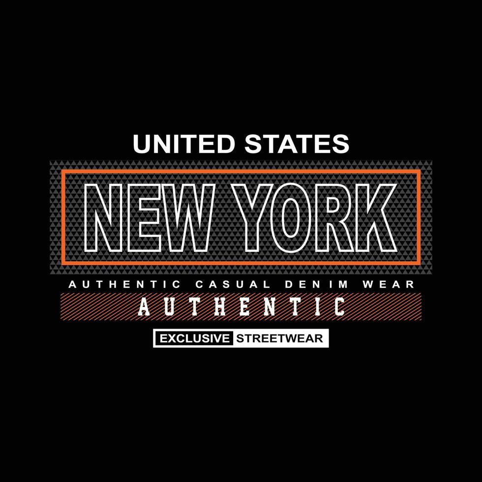 new york city urban clothing typography design vector