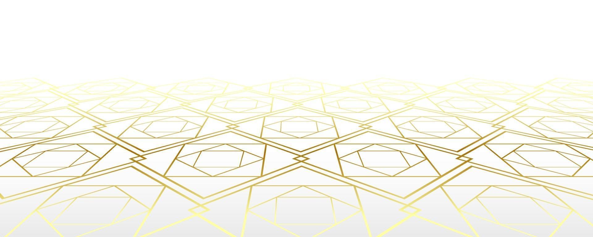 Gold color abstract design pattern on white color background. vector