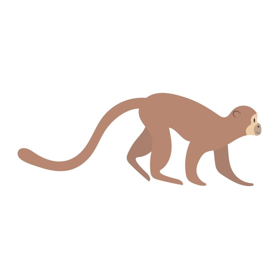 Cute cartoon monkey, flat style illustration. vector