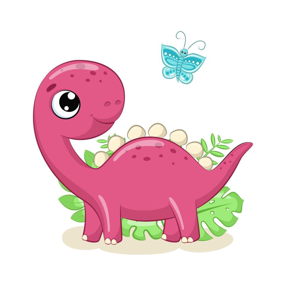 Cute baby dinosaur illustration. Vector cartoon illustration. 3242216  Vector Art at Vecteezy