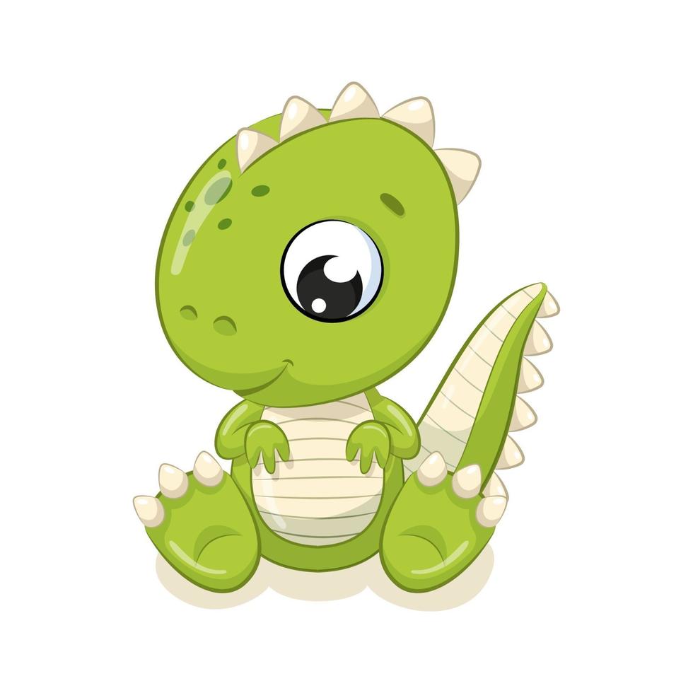 Ilustración de dinosaurio lindo bebé. ilustración de dibujos animados de  vector. 3242233 Vector en Vecteezy