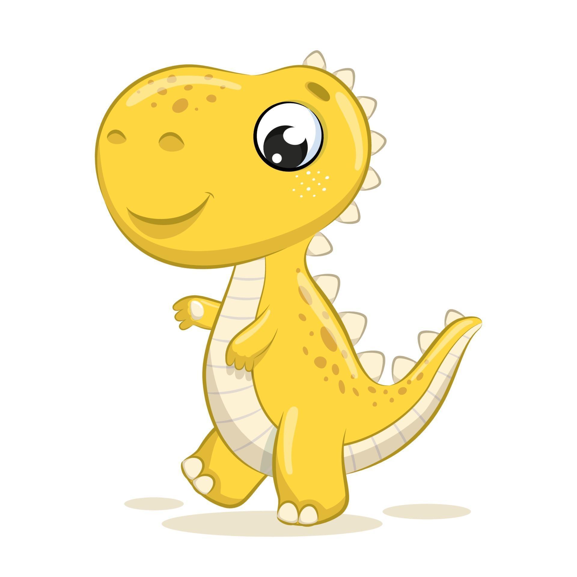 Cute baby dinosaur illustration. Vector cartoon illustration. 3242238