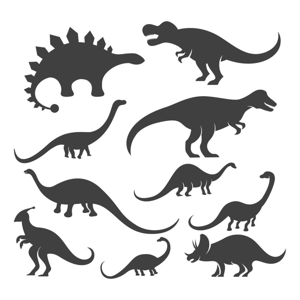 Ilustración de vector de plantilla de icono de dinosaurio