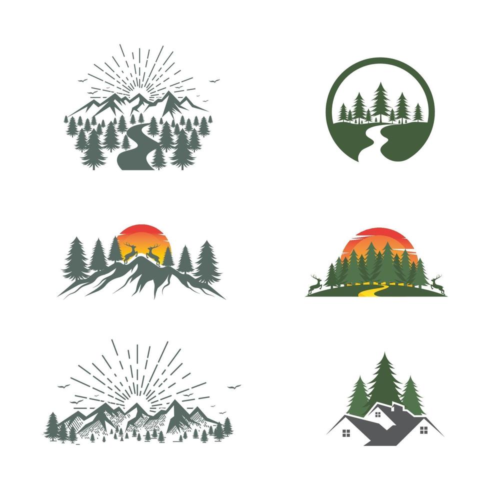 Ilustración de diseño de icono de vector de bosque