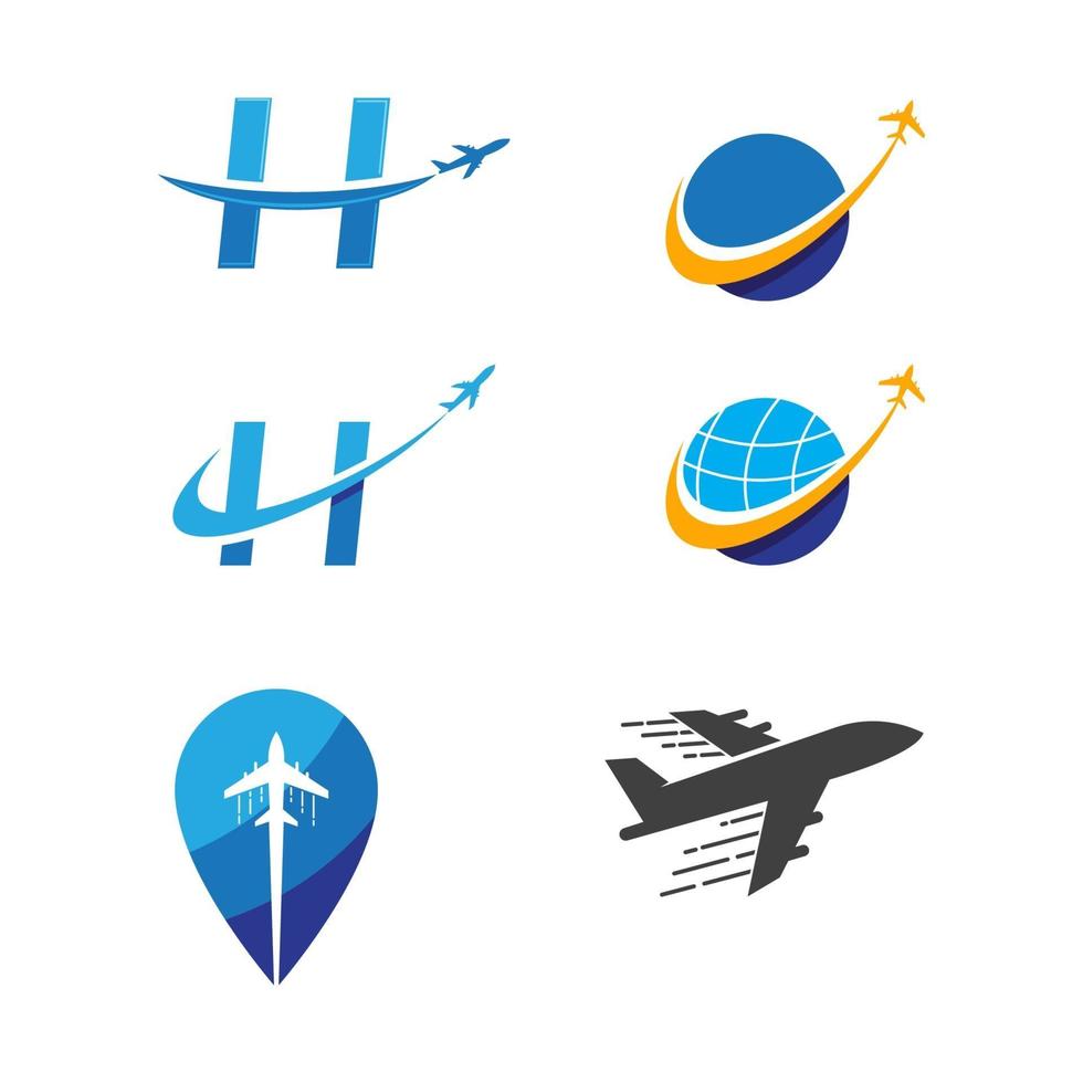 Diseño de ilustración de vector de icono de avión