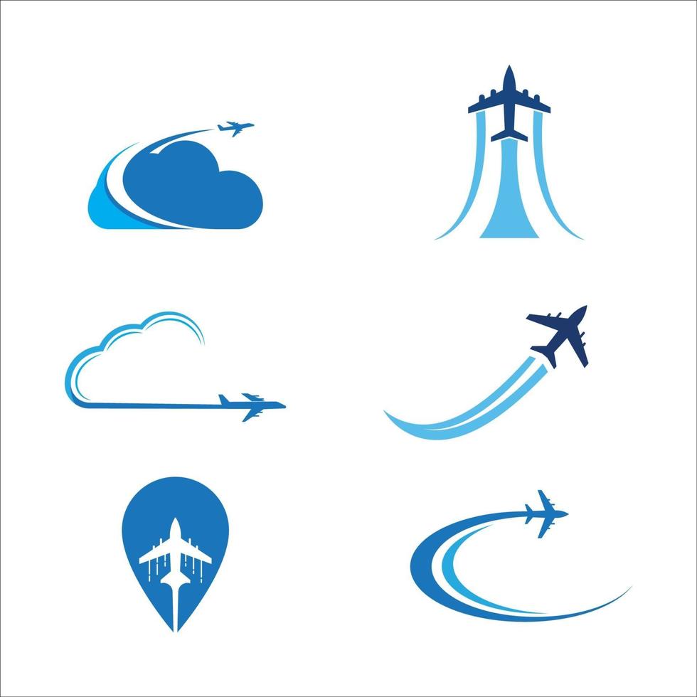 Diseño de ilustración de vector de icono de avión