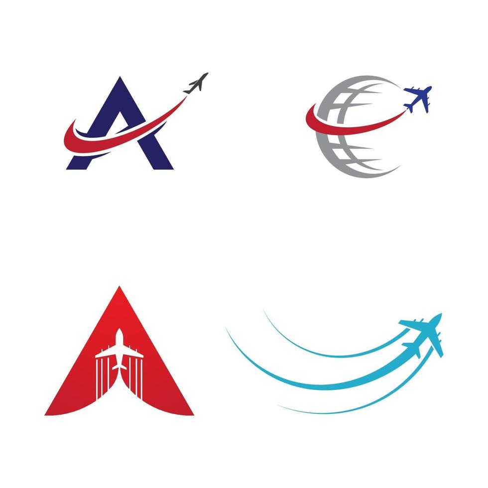 A Letter With Airplane icon vector illustration design