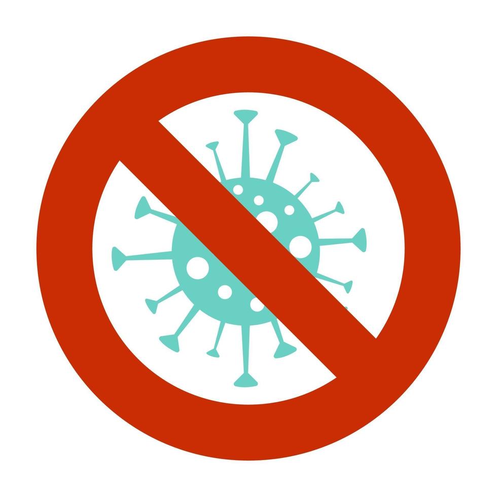 coronavirus 2019-ncov. icono del virus corona. estilo plano vectorial. vector