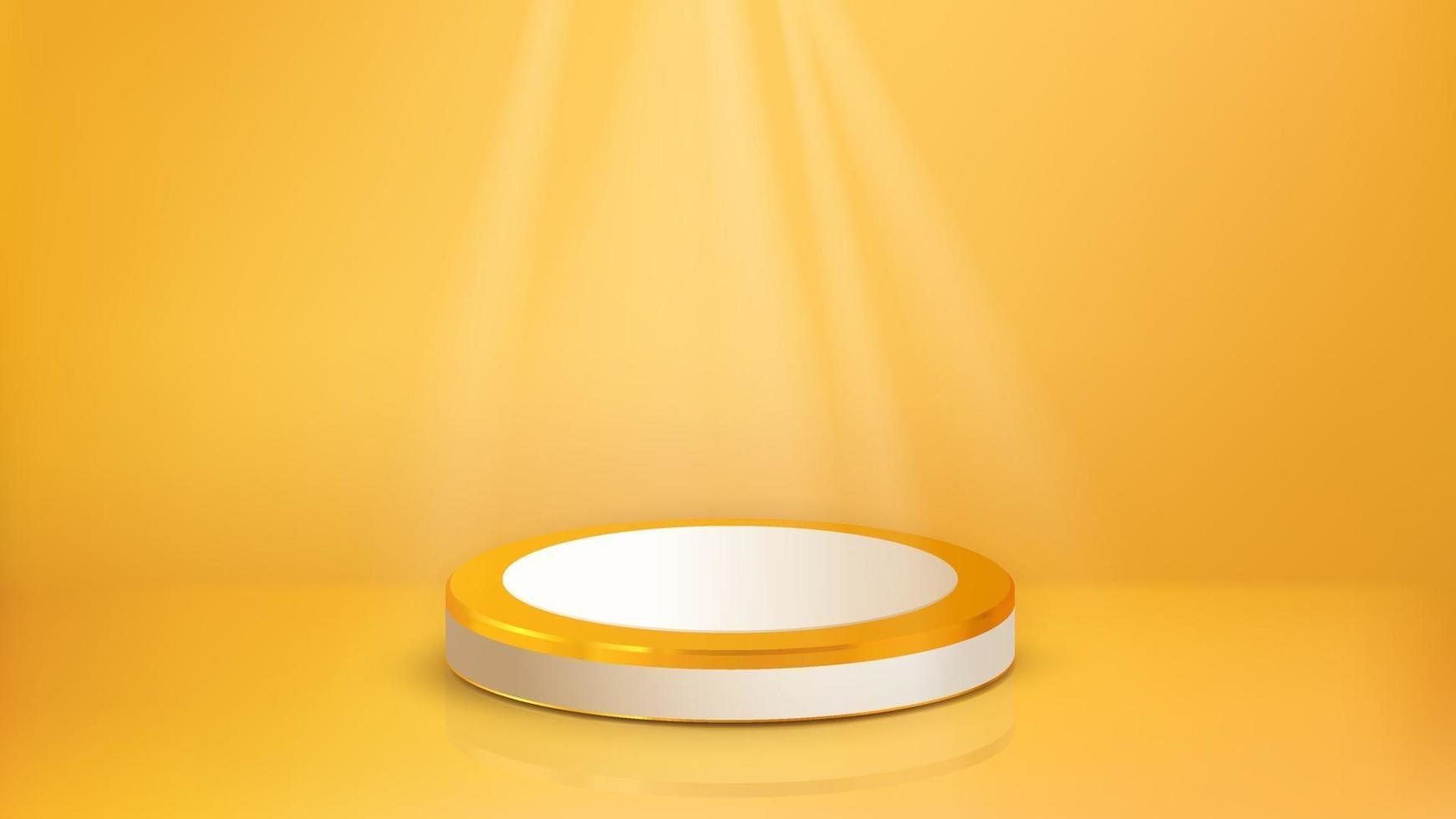 luxury pedestal yellow for display. vector