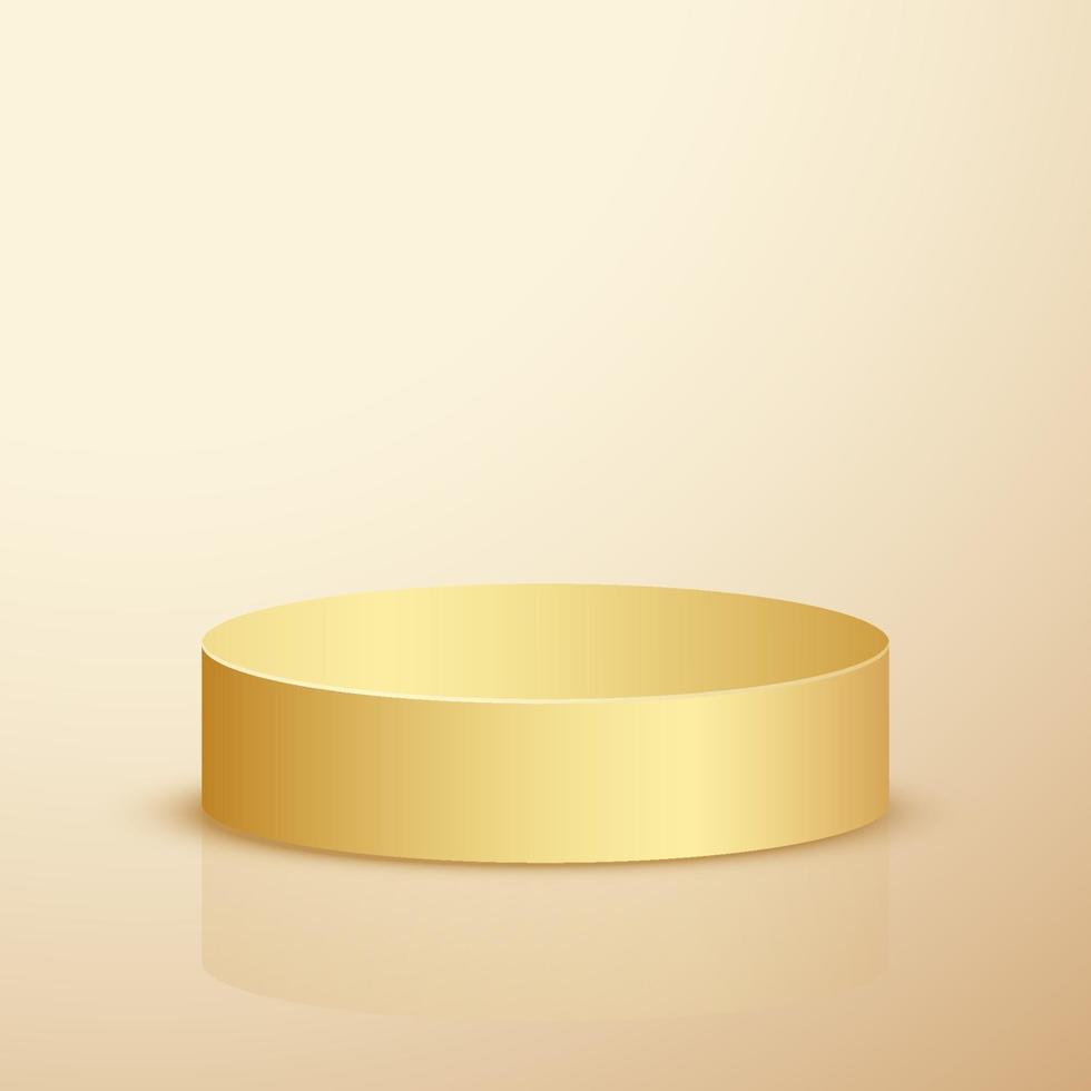 gold podium background with geometric shapes. vector