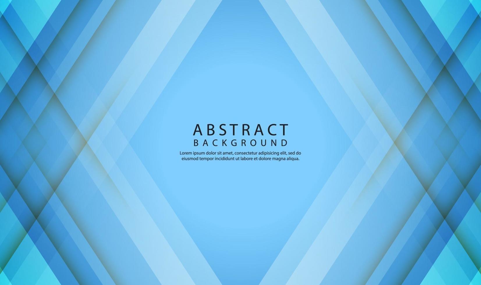 Blue geometric abstract background with 3d diagonal shapes effect vector