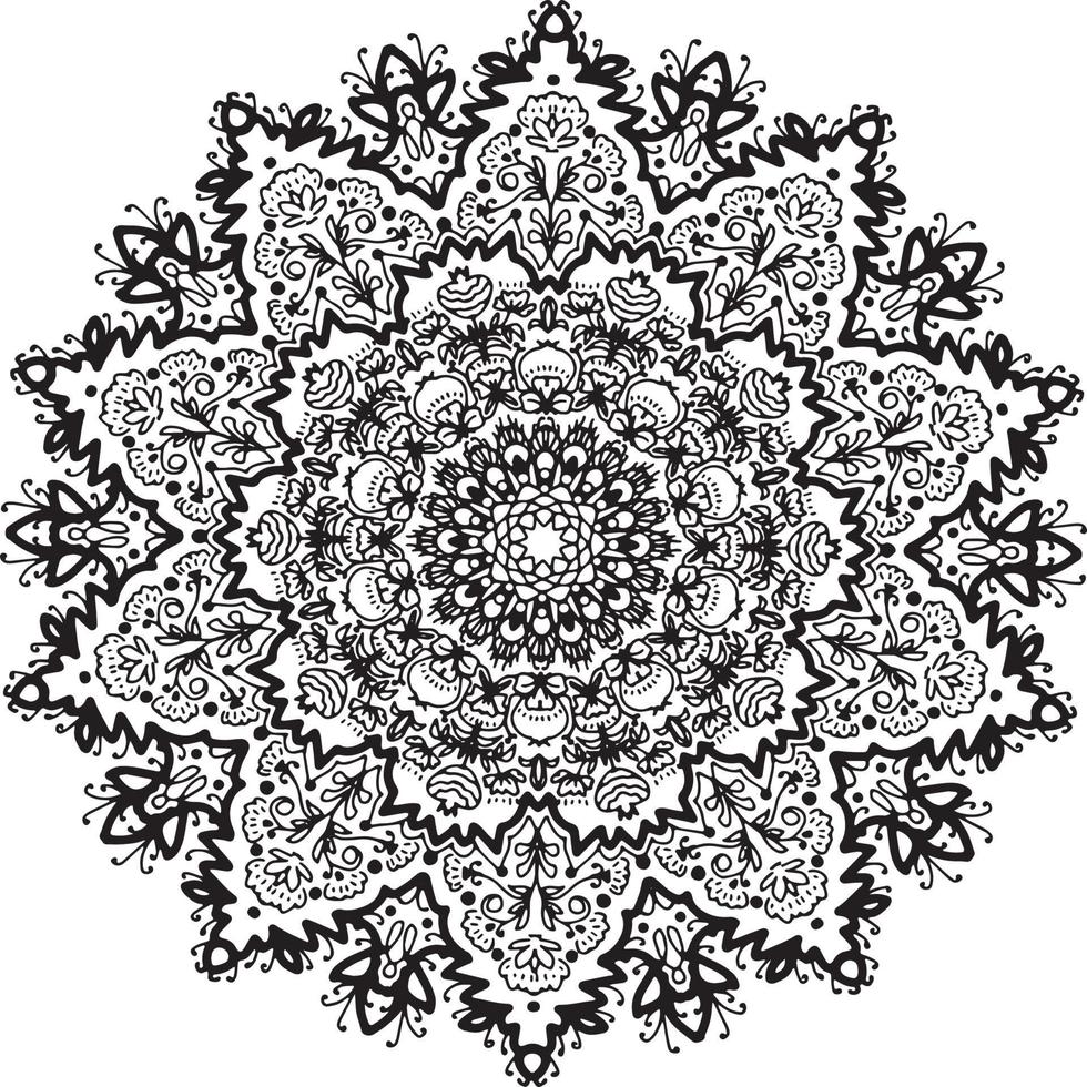 Mandala spirit black lase vector