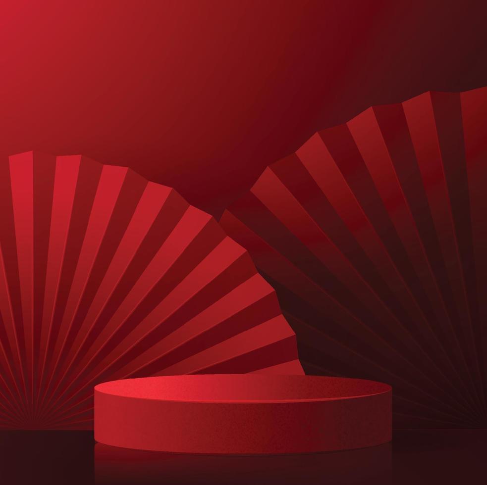 Podium round stage podium  Chinese new year, Mid Autumn Festival vector