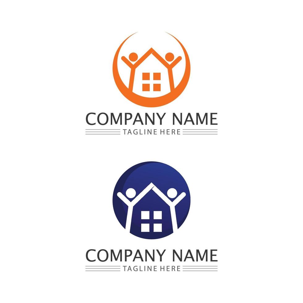 logotipo de la comunidad personas trabajan en equipo y logotipo y diseño de vectores de negocios