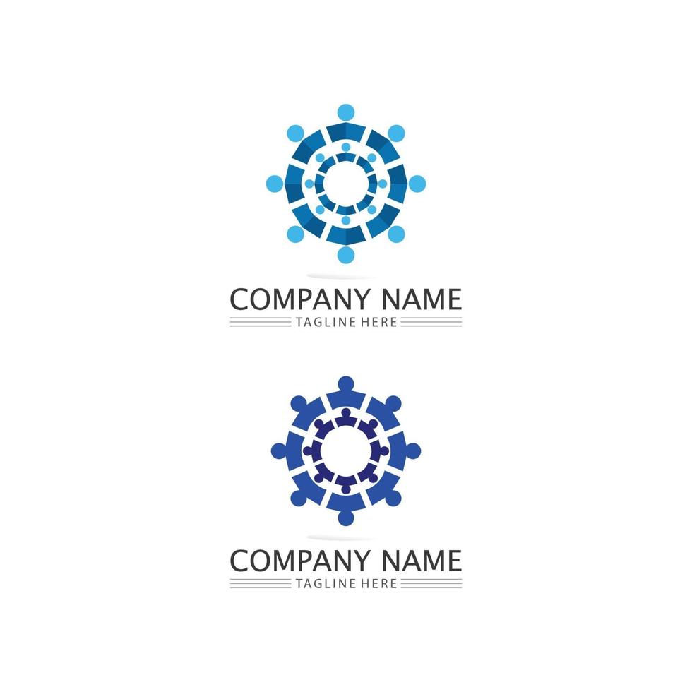 people Community,care group network and social icon design template vector