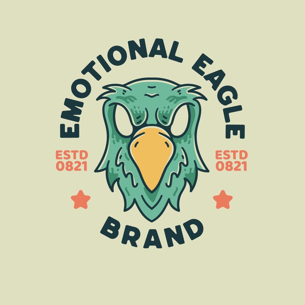 Eagle Illustration Retro style For t-shirt vector