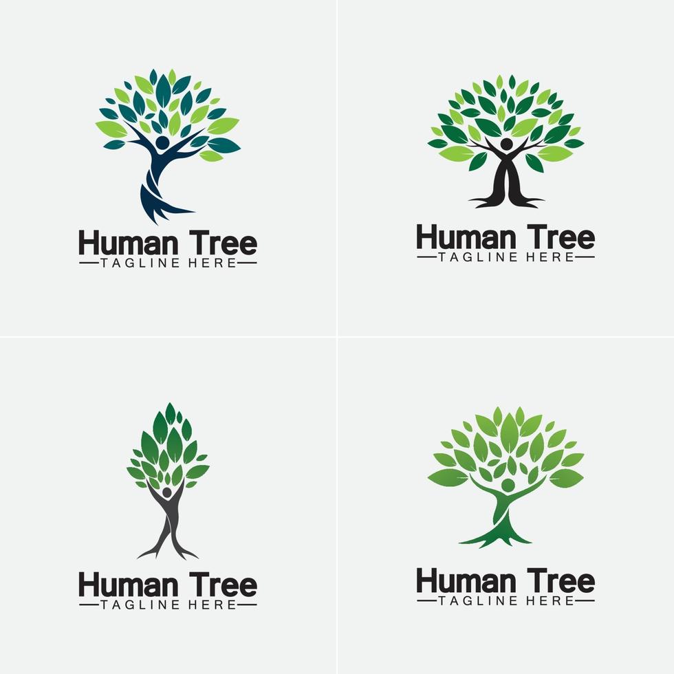 People Tree Vector Logo Template illustration design