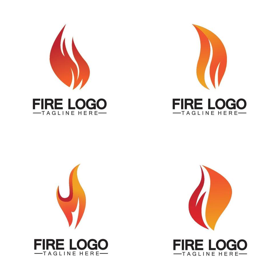 plantilla de vector de diseño de logotipo de llama de fuego