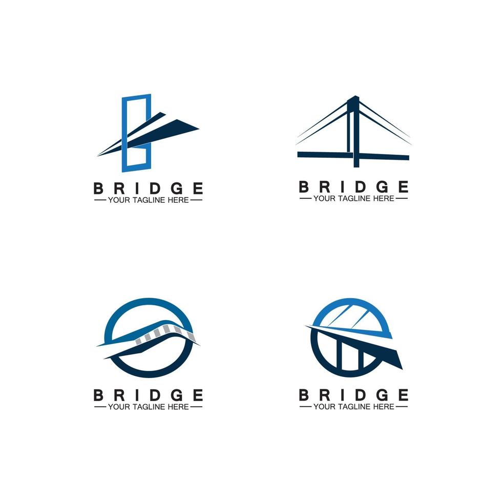 plantilla de diseño de ilustración de icono de vector de logotipo de puente