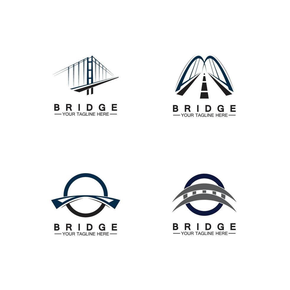 Bridge logo vector icon illustration design template