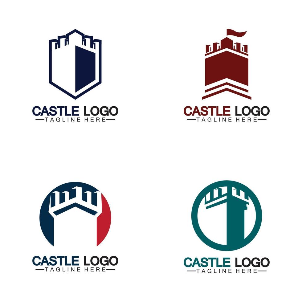 Castle Logo symbol vector illustration design template