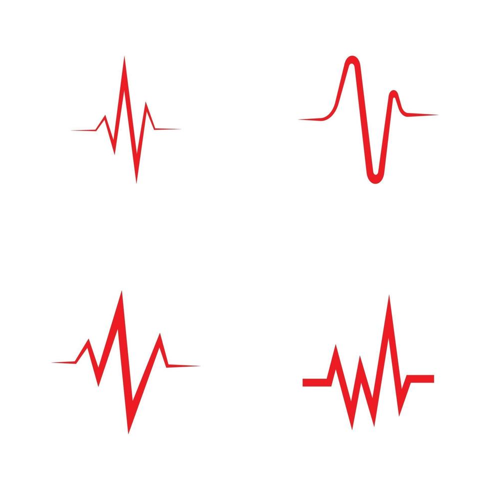 art design health medical heartbeat pulse vector