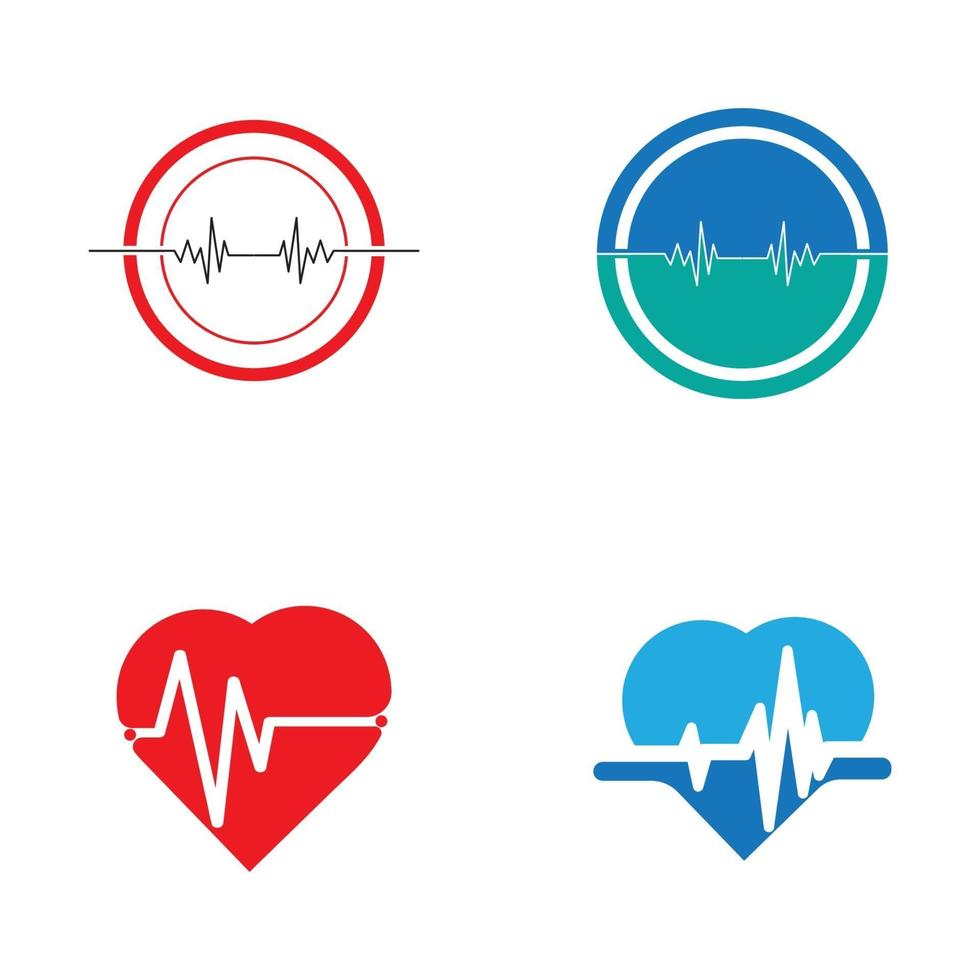 art design health medical heart beat pulse vector