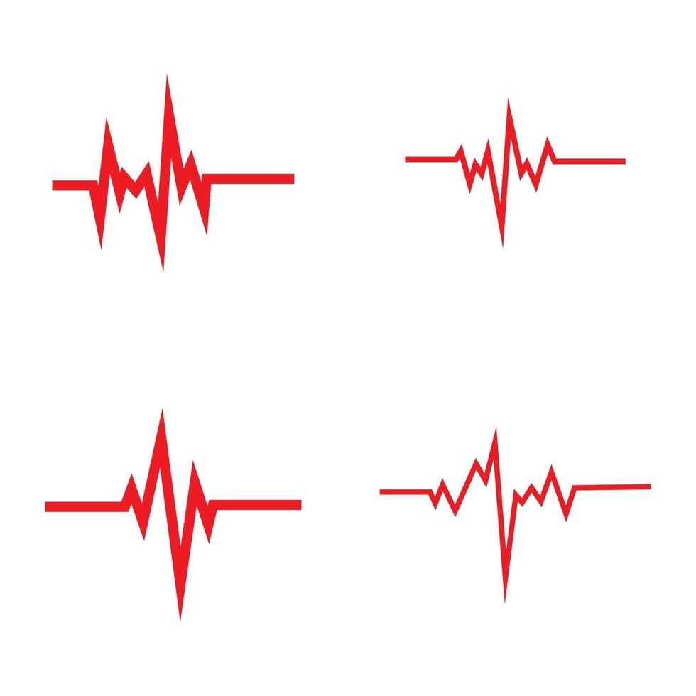 diseño de arte salud médico latido del corazón pulso vector