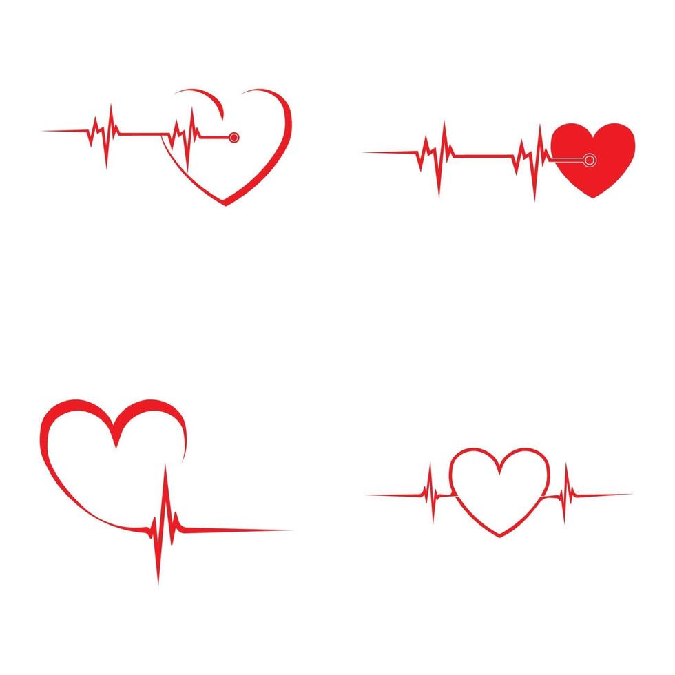 diseño de arte salud médico latido del corazón pulso vector