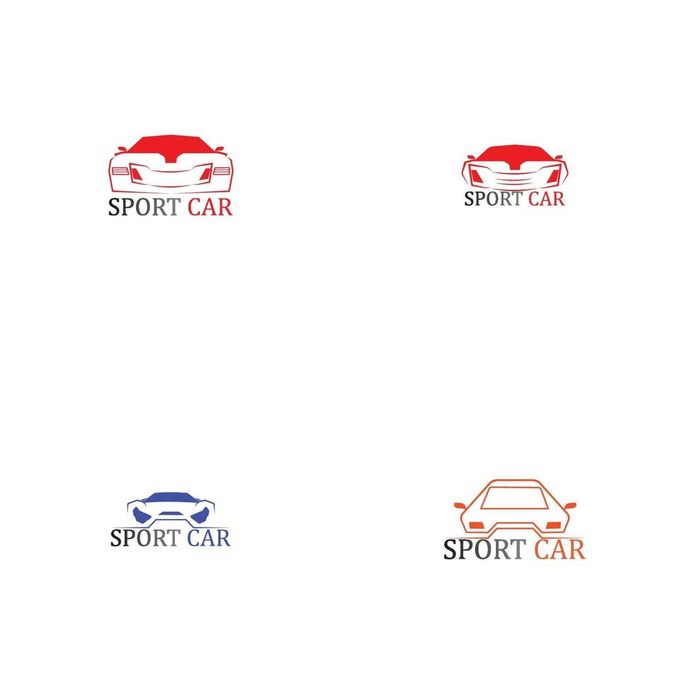 aplicación de iconos de plantilla de vector de logotipo de silueta de coche deportivo