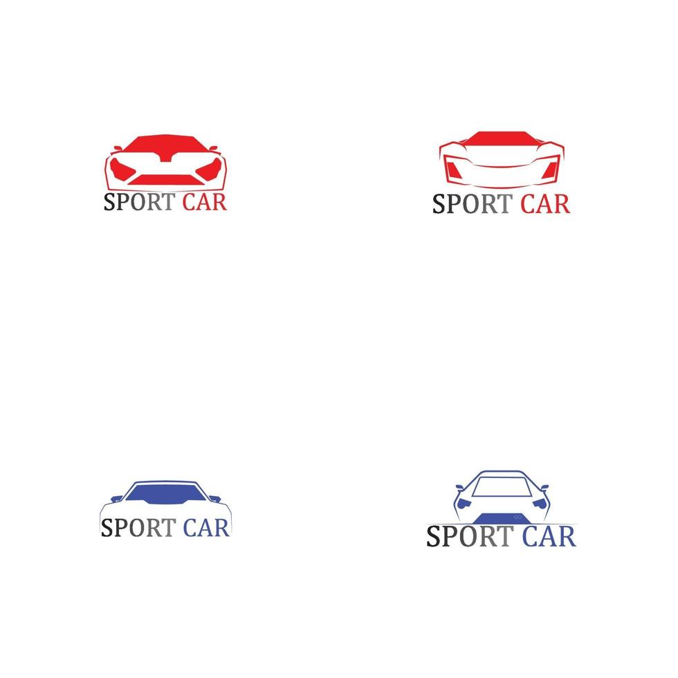 aplicación de iconos de plantilla de vector de logotipo de silueta de coche deportivo