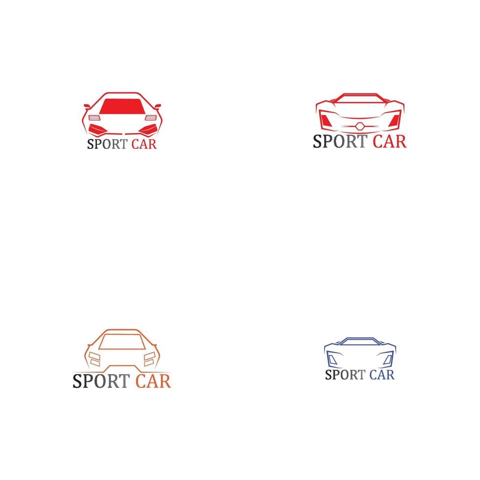 aplicación de iconos de plantilla de vector de logotipo de silueta de coche deportivo