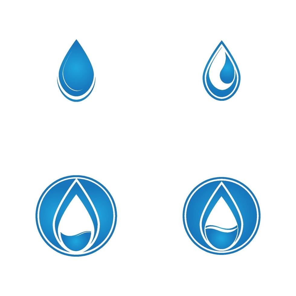 Ilustración de plantilla de logotipo de gota de agua - vector