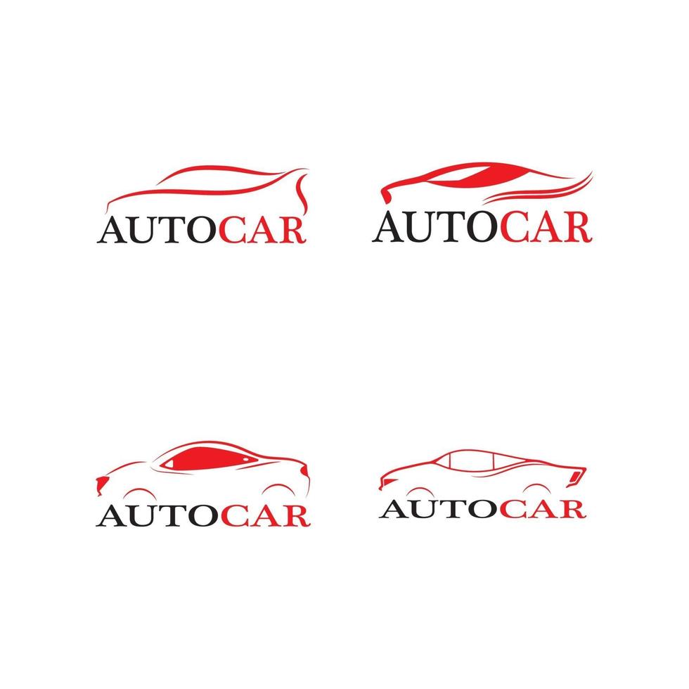 iconos de plantilla de vector de logotipo de silueta de coche