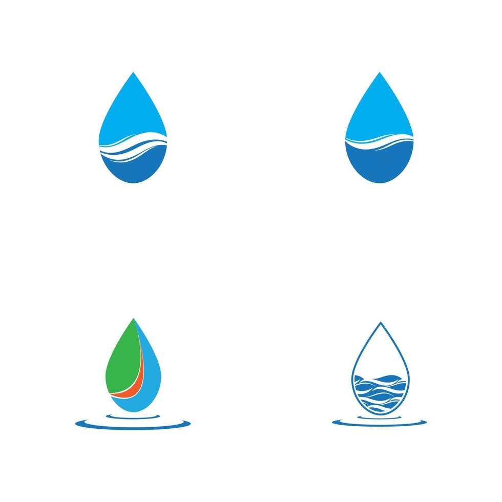 Water drop logo template illustration - Vector