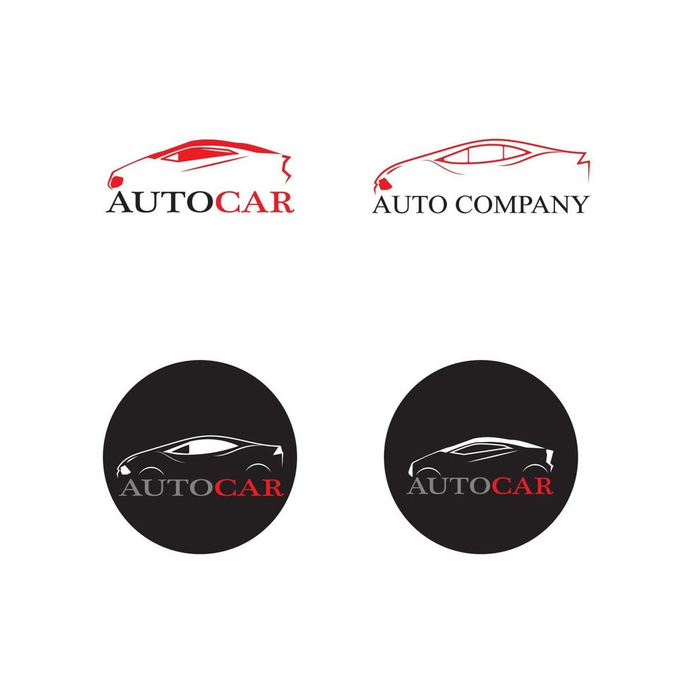 Car silhouette logo Vector template icons