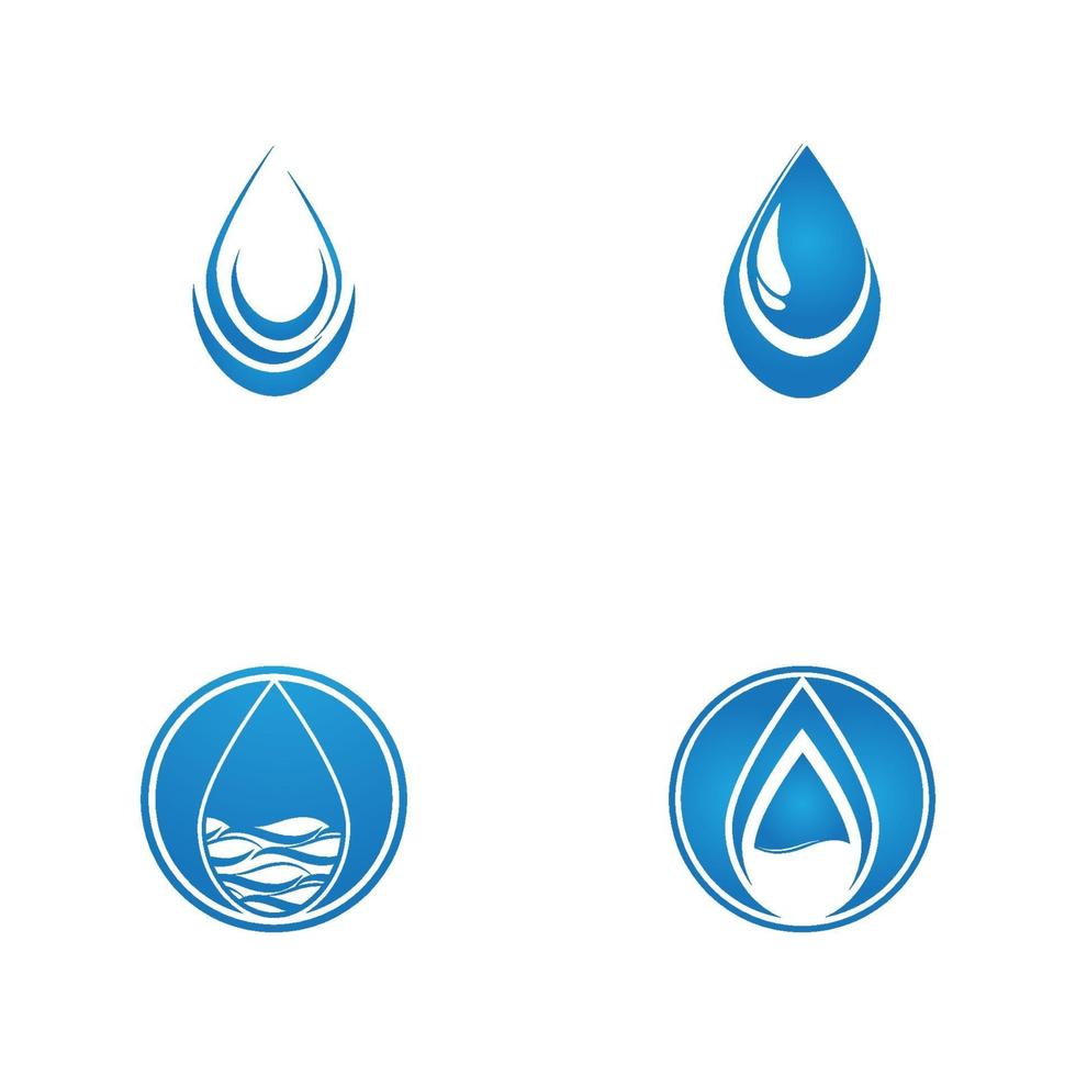 Ilustración de plantilla de logotipo de gota de agua - vector