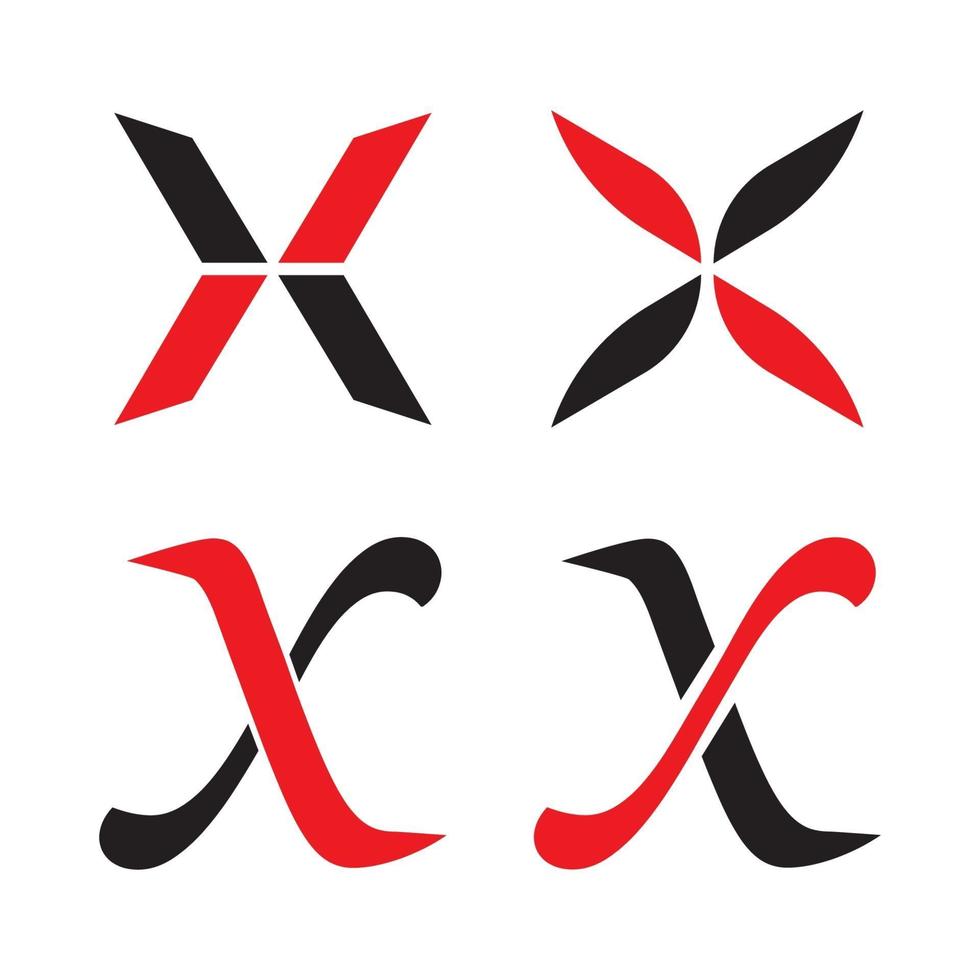 icono de vector de plantilla de logotipo de letra x