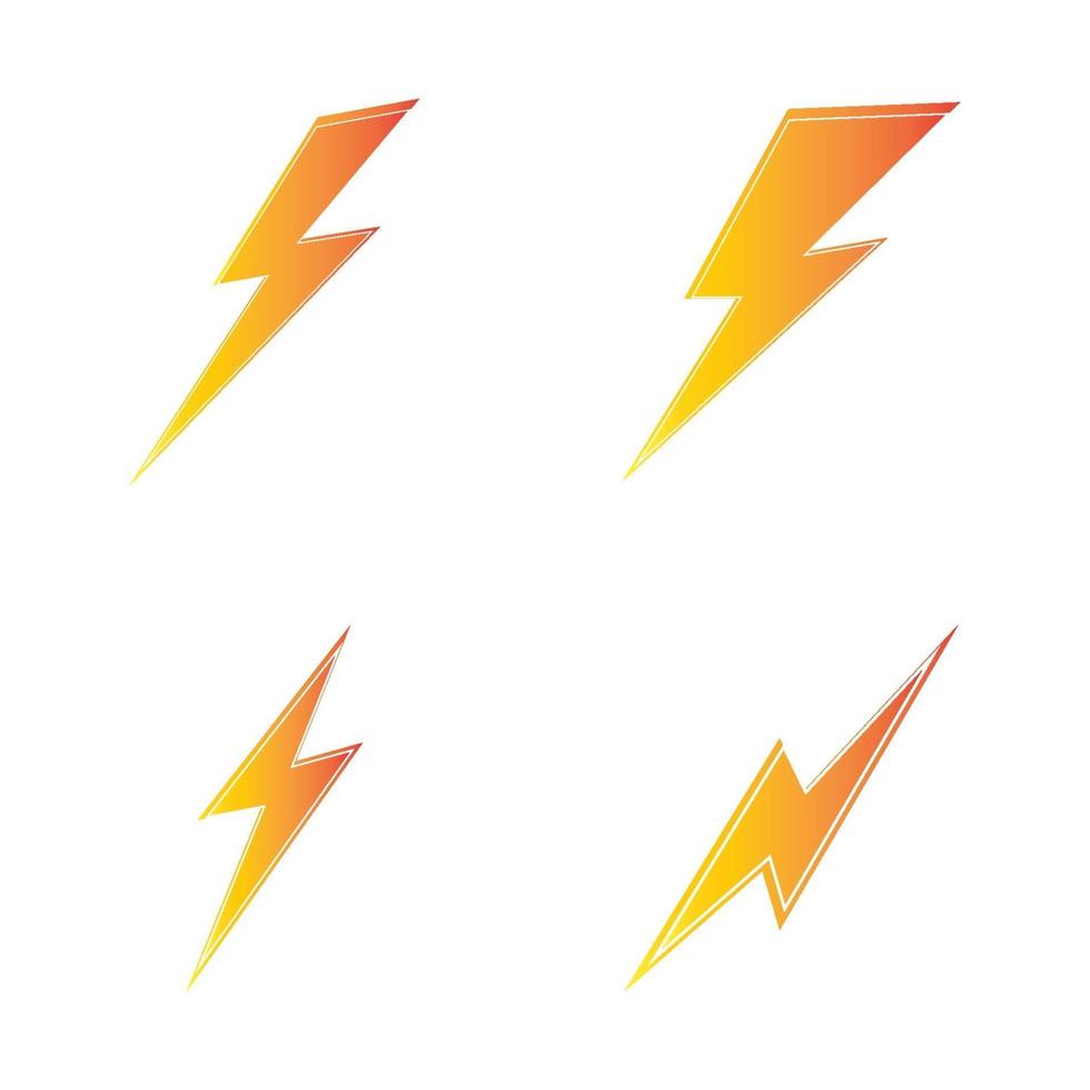 lightning thunderbolt electricity logo design template vector