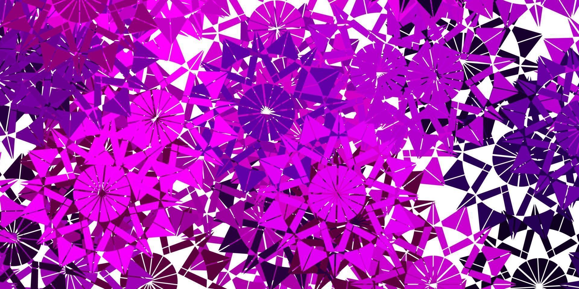 Light Purple vector pattern with colored snowflakes.
