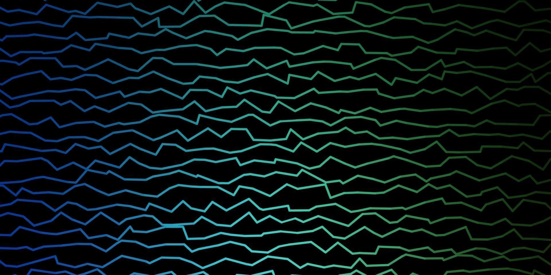 Dark Blue, Green vector pattern with curves.