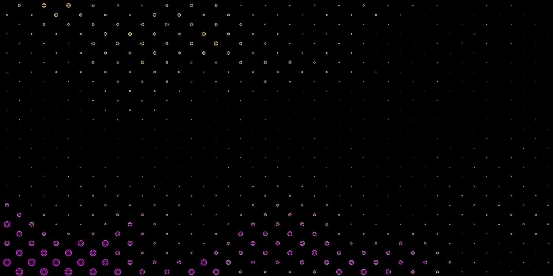 Dark Pink, Yellow vector backdrop with mystery symbols.