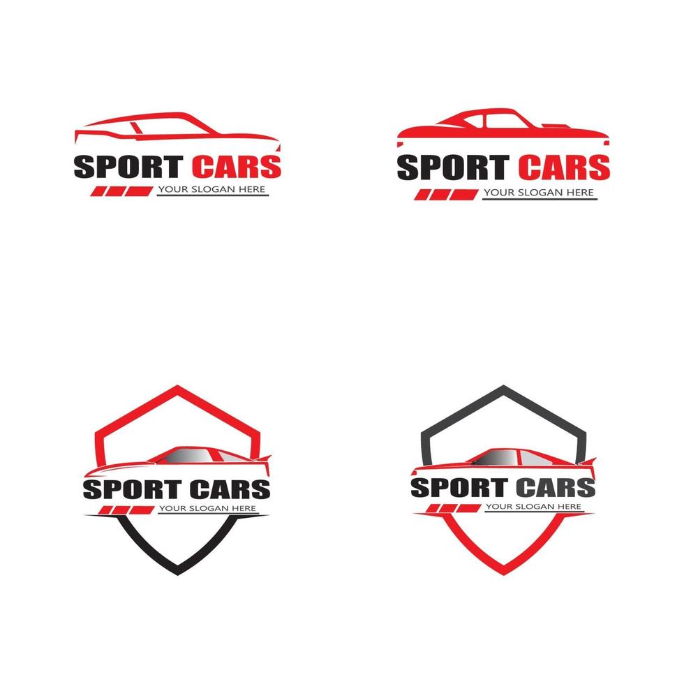 sport car logo template design vector